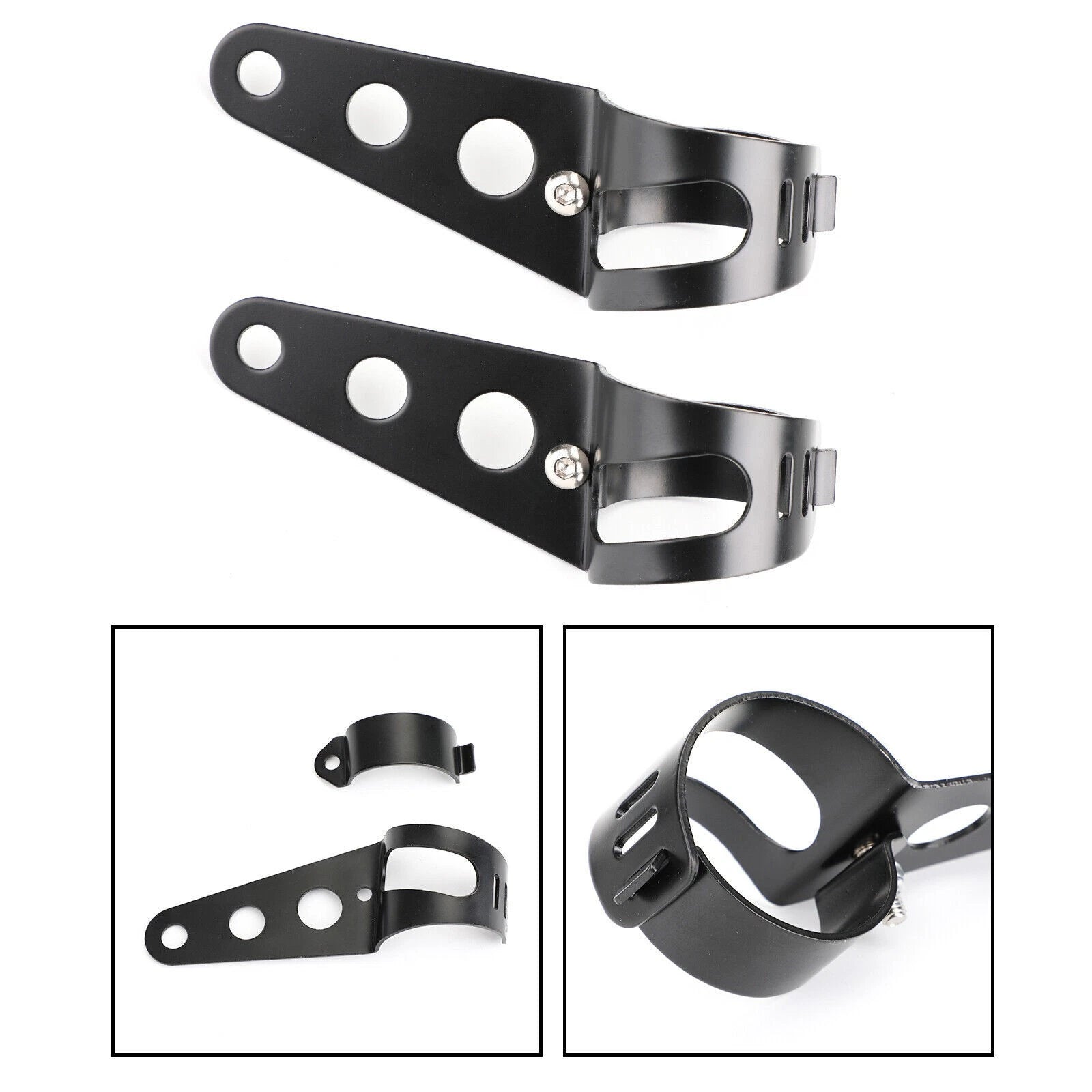 Universal 43-50mm Black Headlight Bracket Mount Holder #3