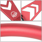 330mm 1" Dish Steering Wheel for NRG 3-Spoke (All Aluminum, Red)