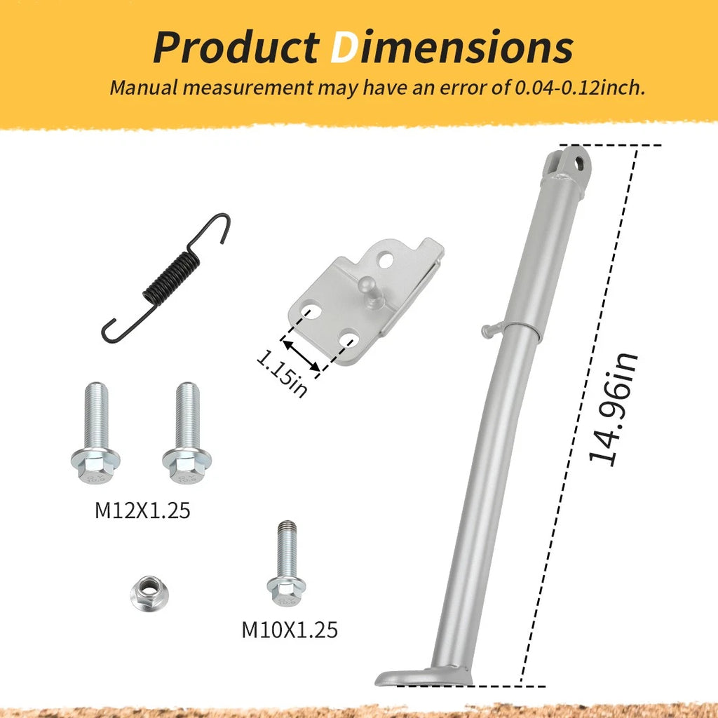 Kickstand Kit with Spring for Kawasaki KDX200 KDX220R KDX250 (1991–2006)