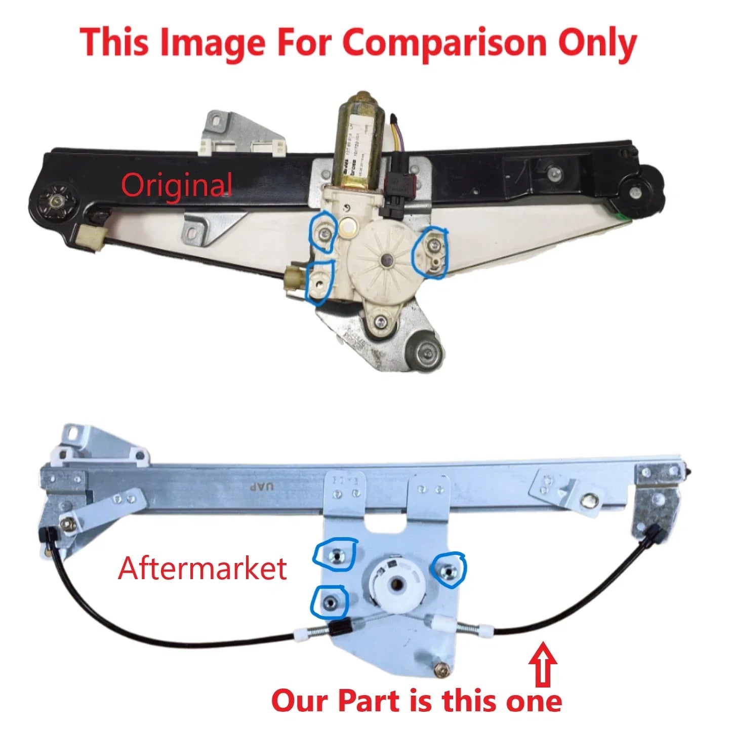 Rear Left Window Regulator W/o Motor for Saab 9-3 (2003–2011)
