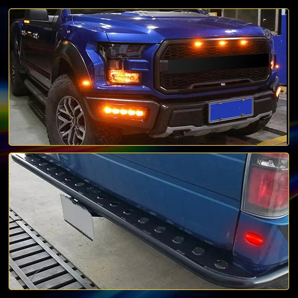 Smoked Amber/Red LED Side Marker Lights for Ford Raptor (2010–2014)