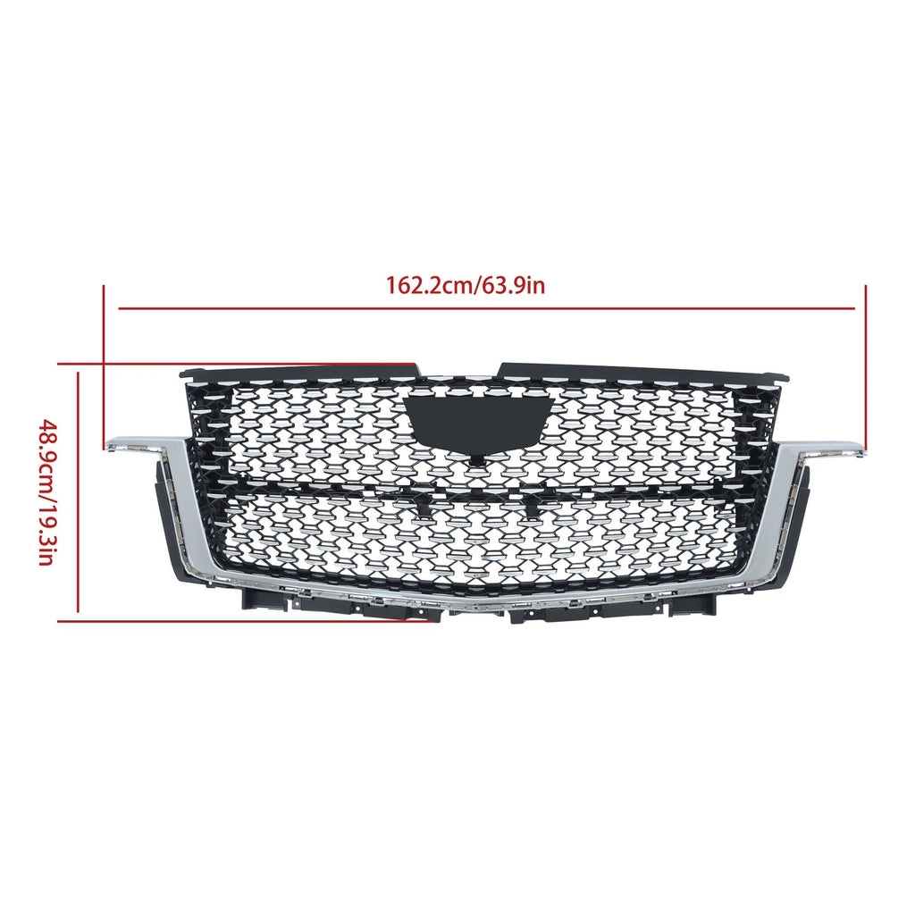 Front Bumper Grille for Cadillac Escalade (2021–2023) Chrome Plastic