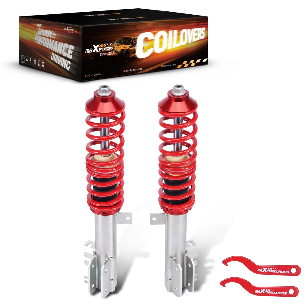 2X Front Adjustable Coilovers Suspension Kit for Fiat 500 (2007–2018)