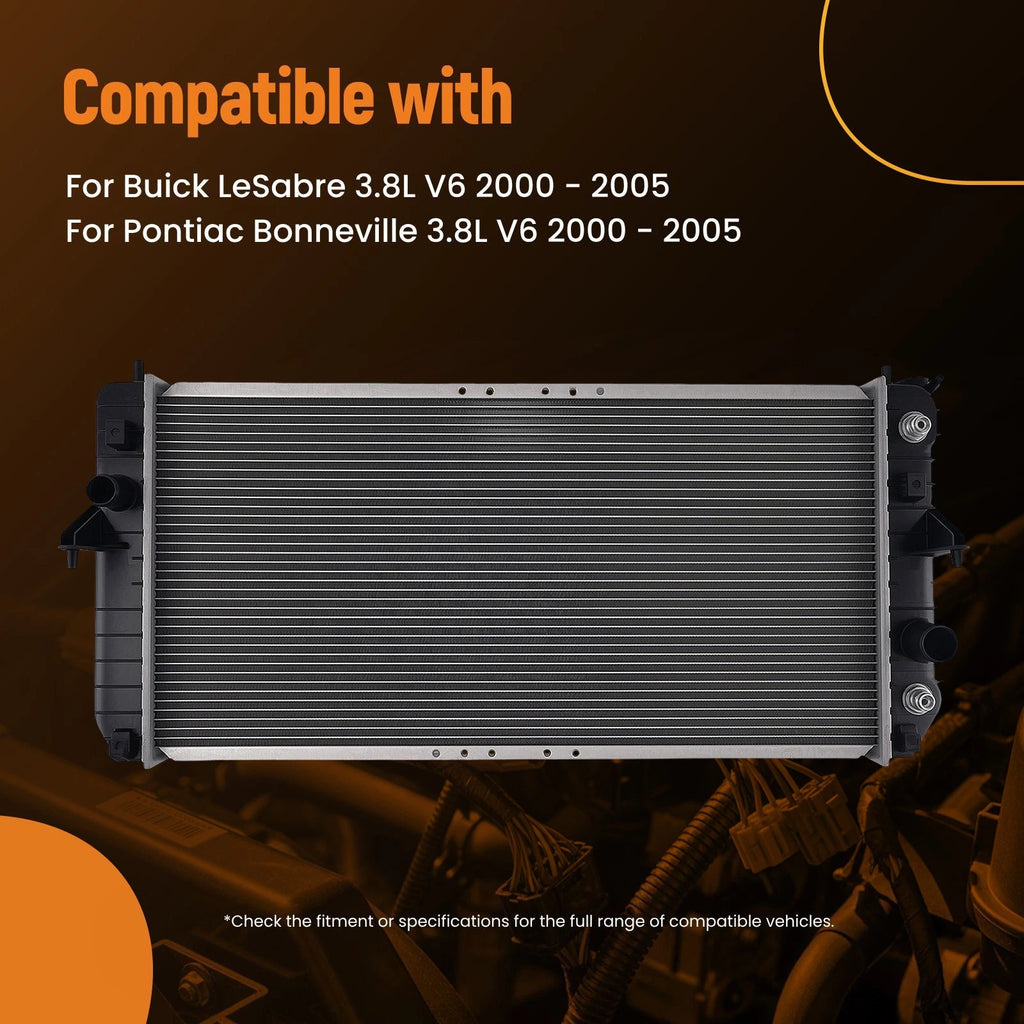 Radiator for Pontiac Bonneville Buick LeSabre 2000–2005 3.8L V6 2347 Aluminum Core