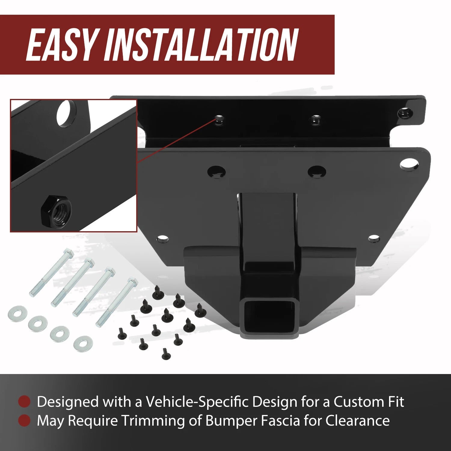 Class 3 Towing Trailer Hitch 2" Receiver for Jeep Grand Cherokee (2005–2010)