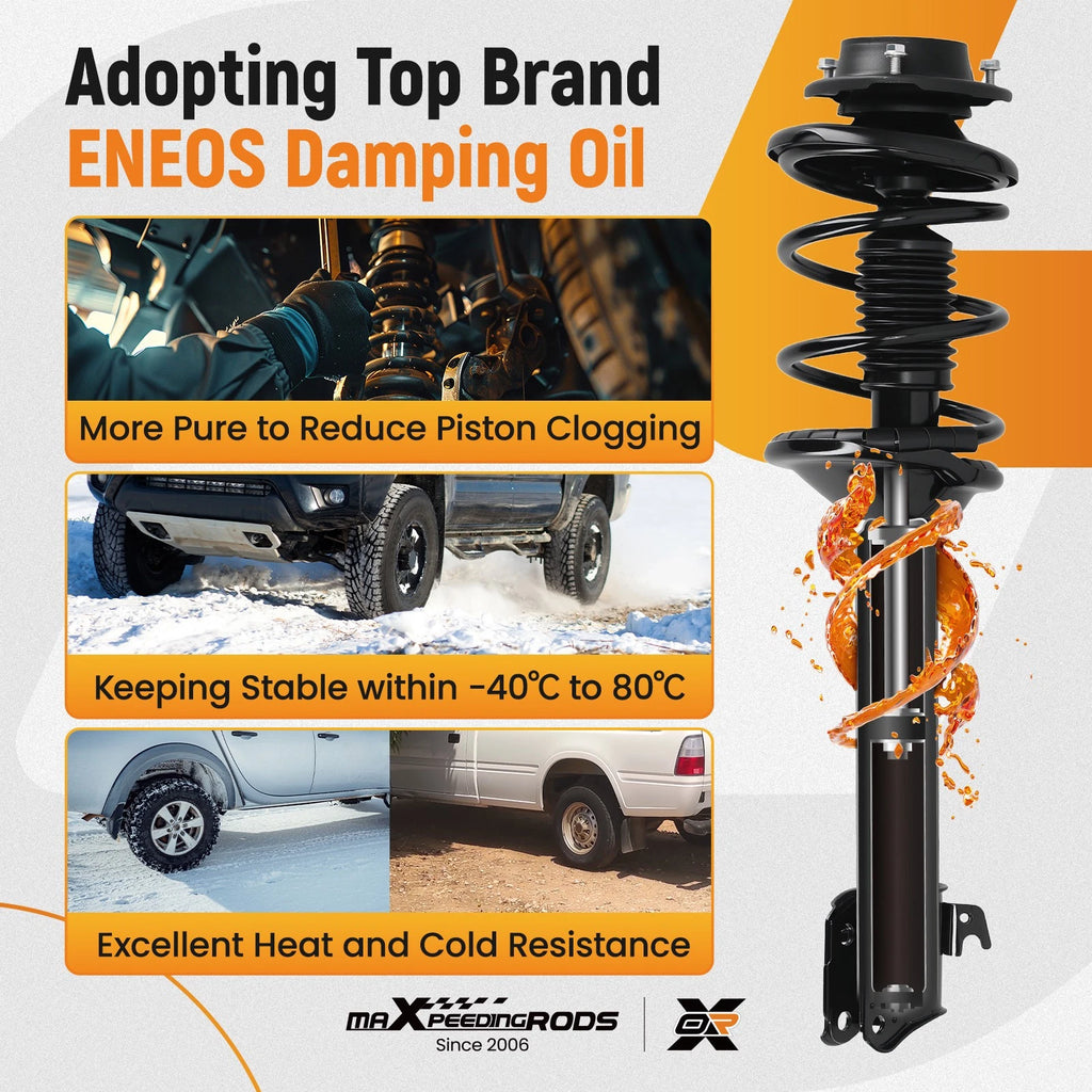 Pair Front Complete Struts w/ Coil Spring for Subaru Outback (2000–2004)