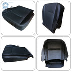 Black Leather Driver Bottom Seat Cover for Dodge Ram Laramie 1500 2500 (2013-2018)