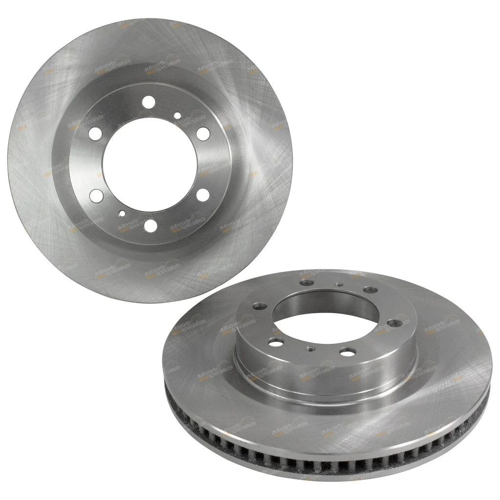 2 x Front Brake Rotors + Pads for Toyota Prado (2009–2013)