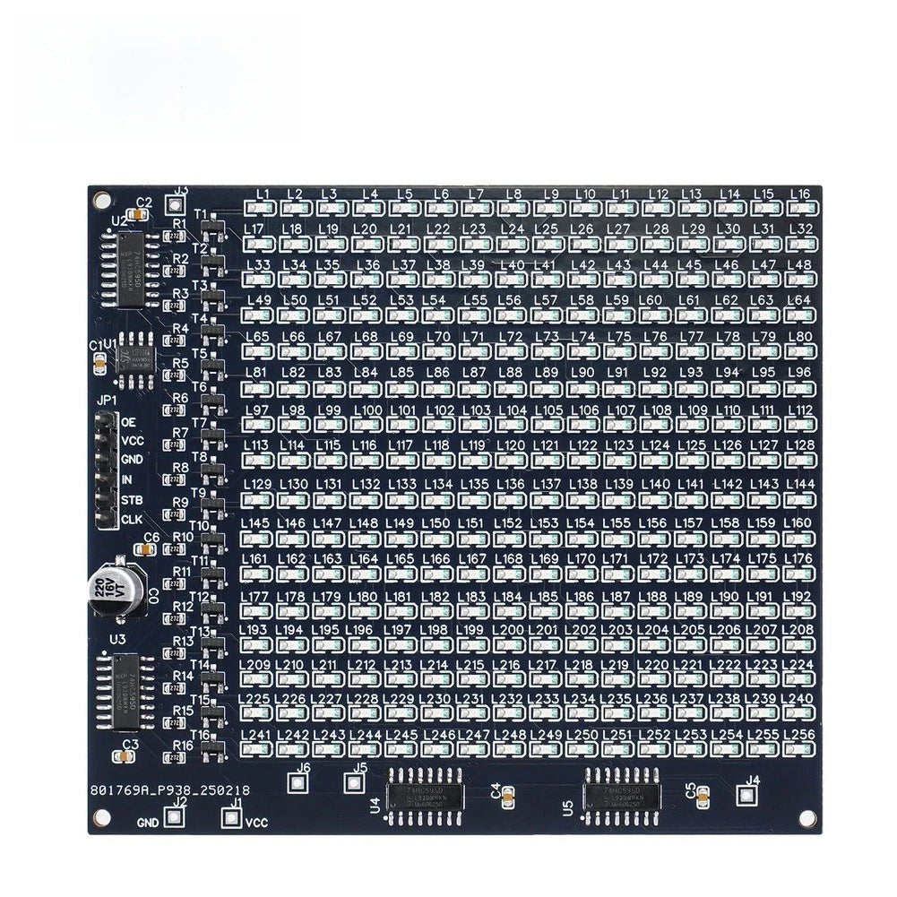 16x16 LED Board for SMD Soldering Practice (5V DC)
