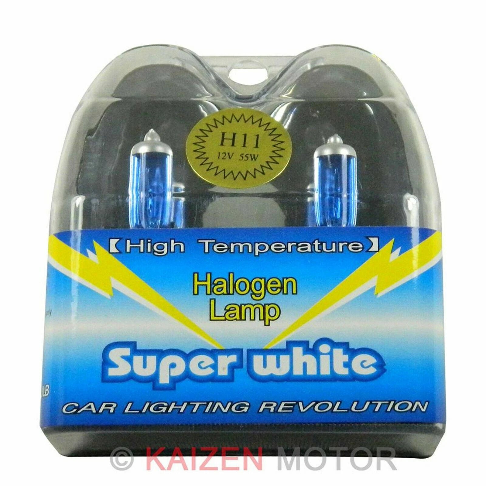 2-Pack H11 55W 6000K Super White Fog Light Bulbs for Car (2011-2024)