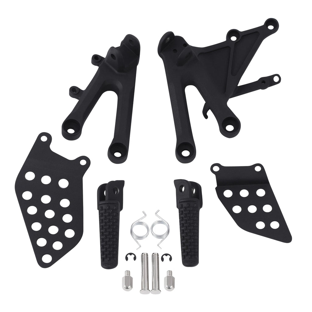 Set of 2 Driver Footpegs Footrest Brackets for Honda CBR1000RR (2004–2007)