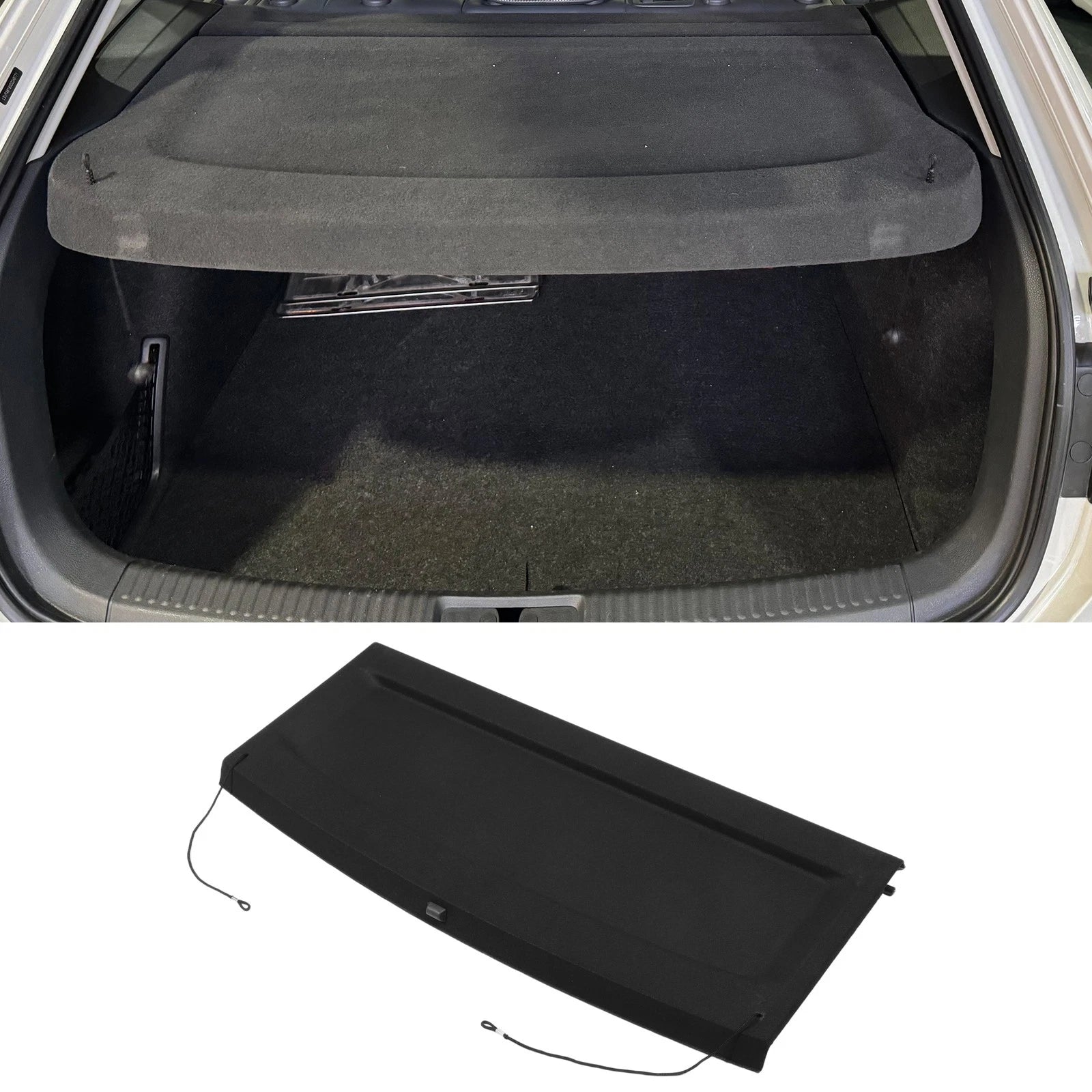 Parcel Shelf Boot Load Cover for Volkswagen Polo (2011–2018) Black