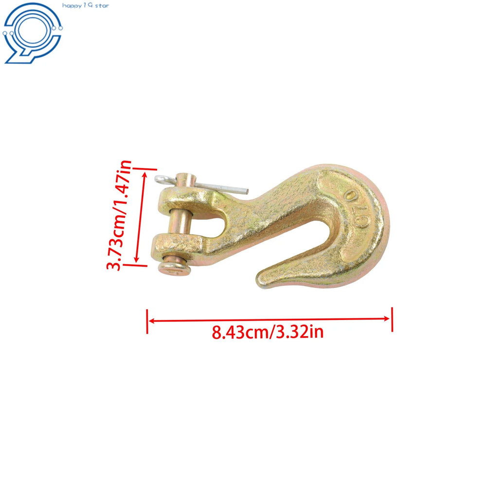 Set of 6 Clevis Grab Hooks for G70 Chain (3600 LBS Load Limit)