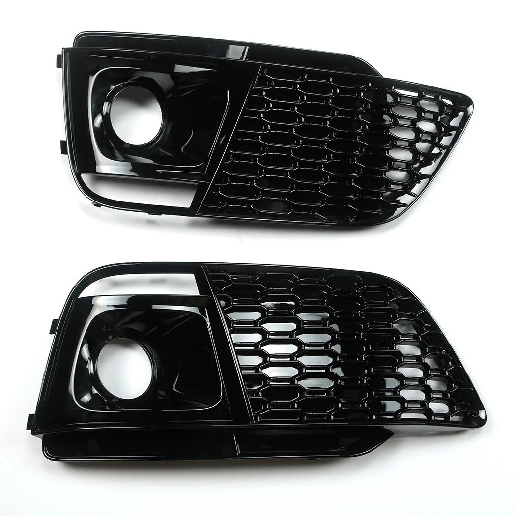 Front Honeycomb Fog Lamp Grilles Cover for Audi Q5 SQ5 (2018–2019)