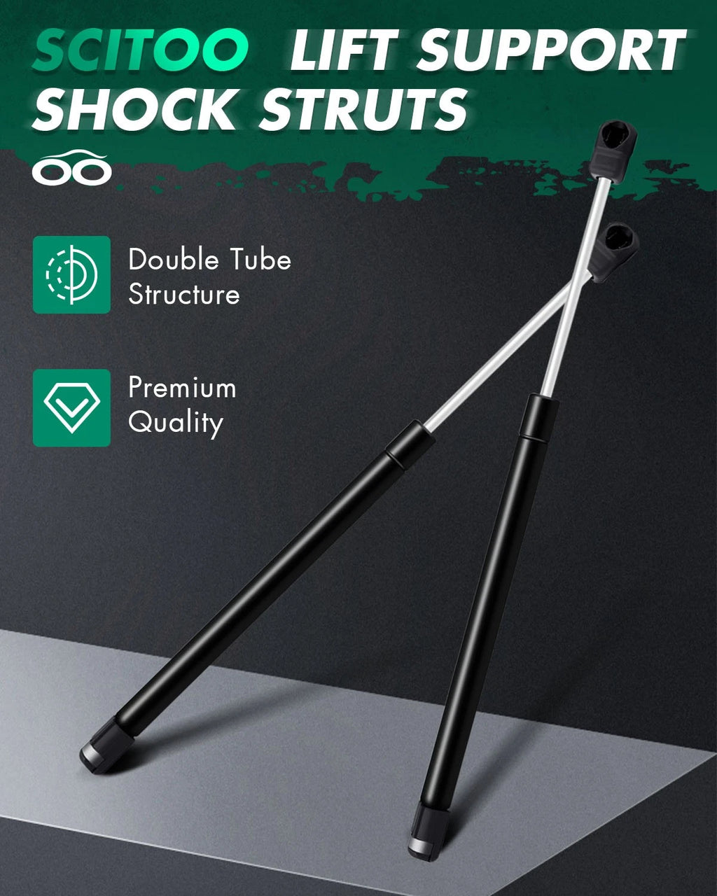 2X Hood Gas Lift Supports Strut for Ford Expedition F-150 F-250 (1995–2006)
