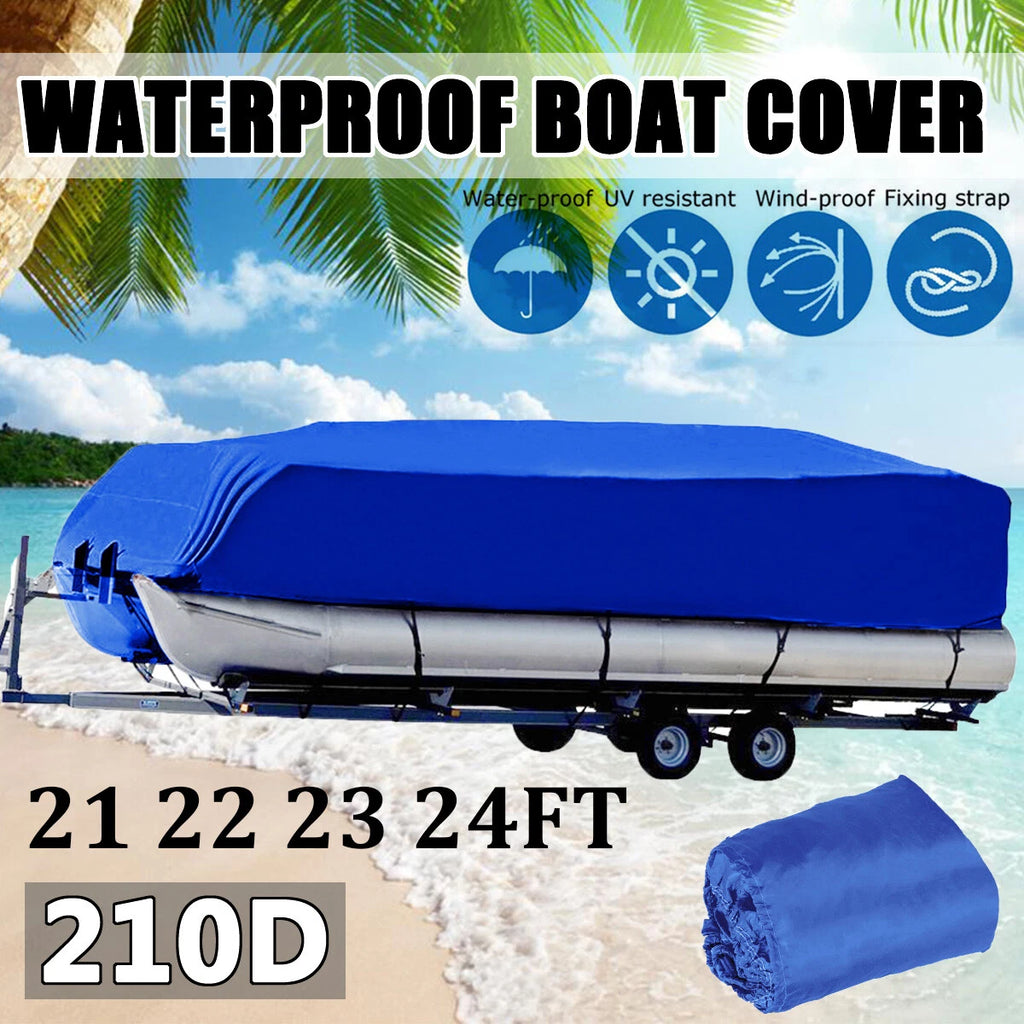 Pontoon Boat Cover for Neverland V/Tri-Hull (21-24ft) Waterproof UV Protection