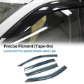 Set of 4 Window Deflectors for Kia Sorento (2016–2020) Side Vent Visors Black