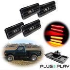 Set of 4 Amber & Red Side Marker Lights for Chevy GMC Truck (1968–1972)