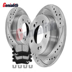 Rear Brake Rotors & Ceramic Pads for Hyundai Elantra Veloster Kia Forte Koup Soul (2011–2020)
