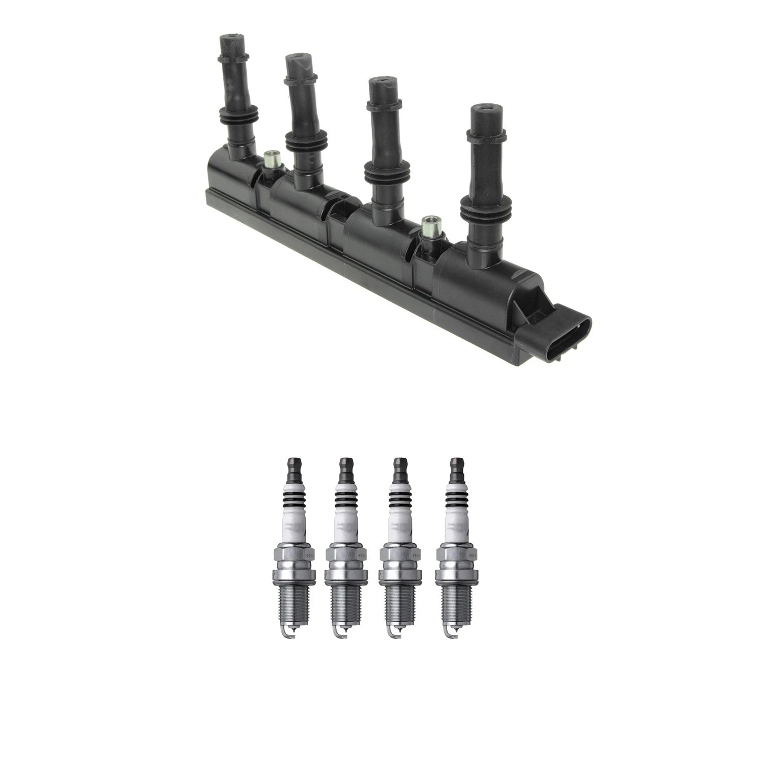 Set of 4 NGK Ignition Coils & Iridium Spark Plugs for Cruze Encore Sonic Trax (2011–2021)