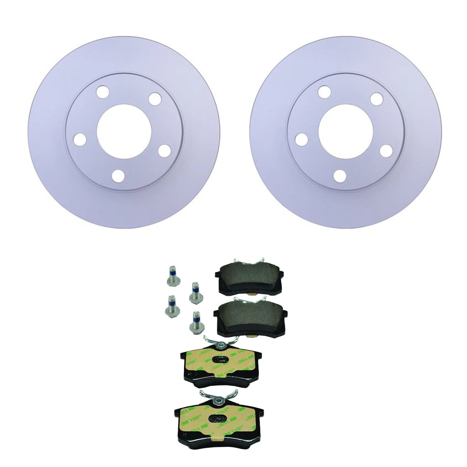 Hella Rear Rotors & Low-Met Disc Brake Pad Kit for Audi A6 Quattro (2005–2011)