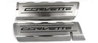 Fuel Rail Covers w/Black Solid Vinyl "CORVETTE" Inlay for 2014-2019 Corvette