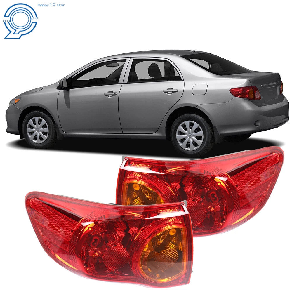 Set of 2 Outer Tail Light Assemblies for Toyota Corolla (2009–2010)