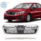 Silver Chrome Trim Front Upper Bumper Grille for Subaru Impreza (2012–2014)