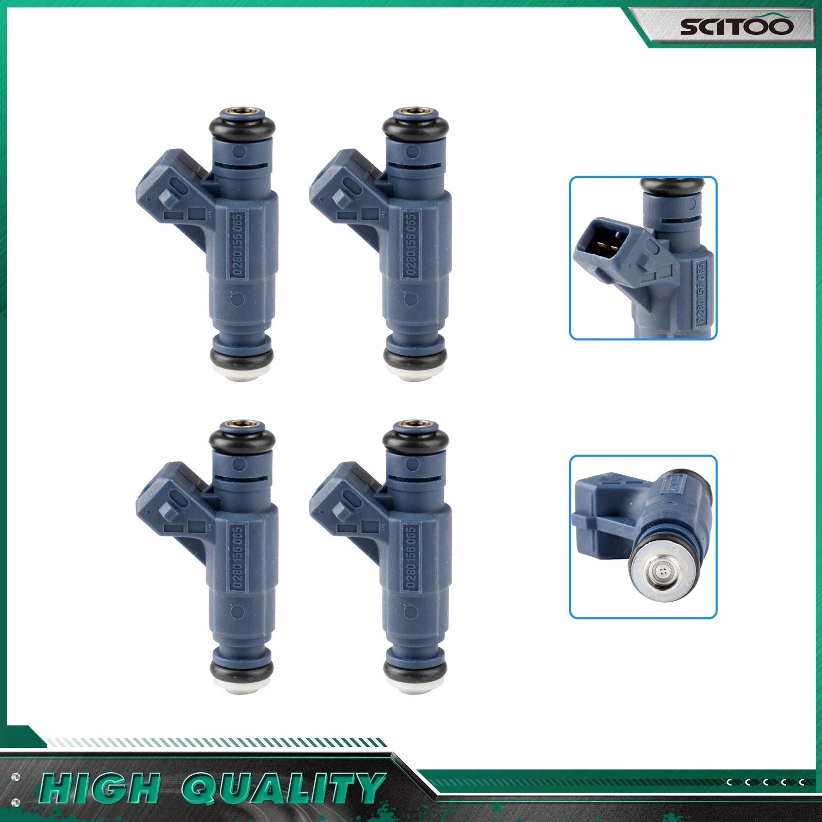 Set of 4 Fuel Injectors for Audi A4 Quattro (2001–2005) & Volkswagen Passat (2000–2005) 1.8L