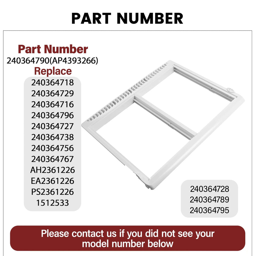 Crisper Pan Frame for Electrolux Frigidaire (No Glass)