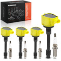 Set of 4 Ignition Coils & 4 Iridium Spark Plugs for Honda Civic (2016–2021)