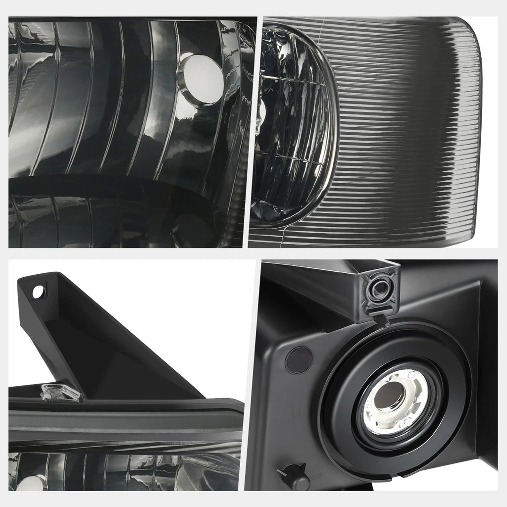 Set of 2 OE Style Smoked Lens Upper Headlights for Express/Savana 1500-4500 (2003–2024)