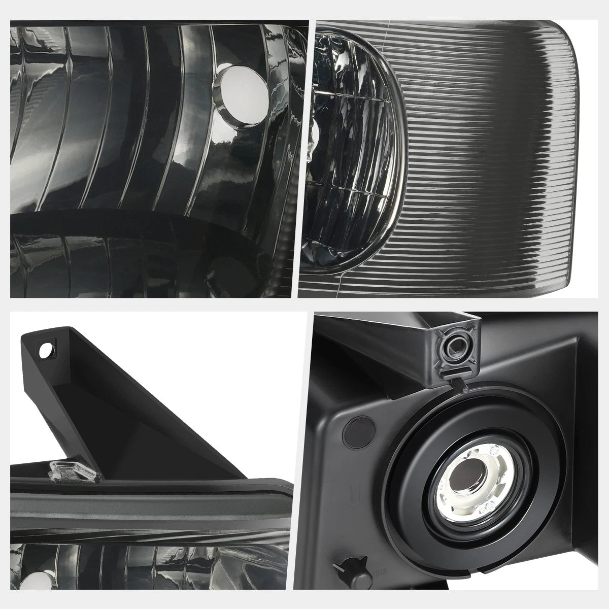 Set of 2 OE Style Smoked Lens Upper Headlights for Express/Savana 1500-4500 (2003–2024)