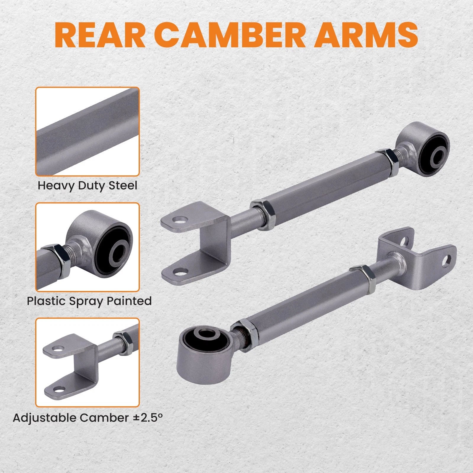 2X Rear Upper Adjustable Camber Control Arms for Chrysler Sebring (2007-2010)
