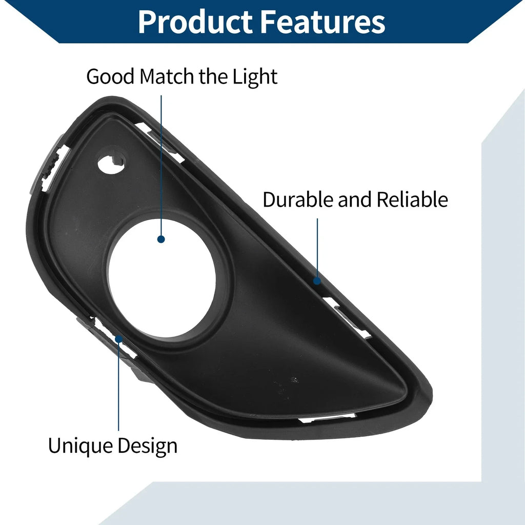 Front Right Fog Light Grill for Porsche Cayenne (2011-2018) - Black