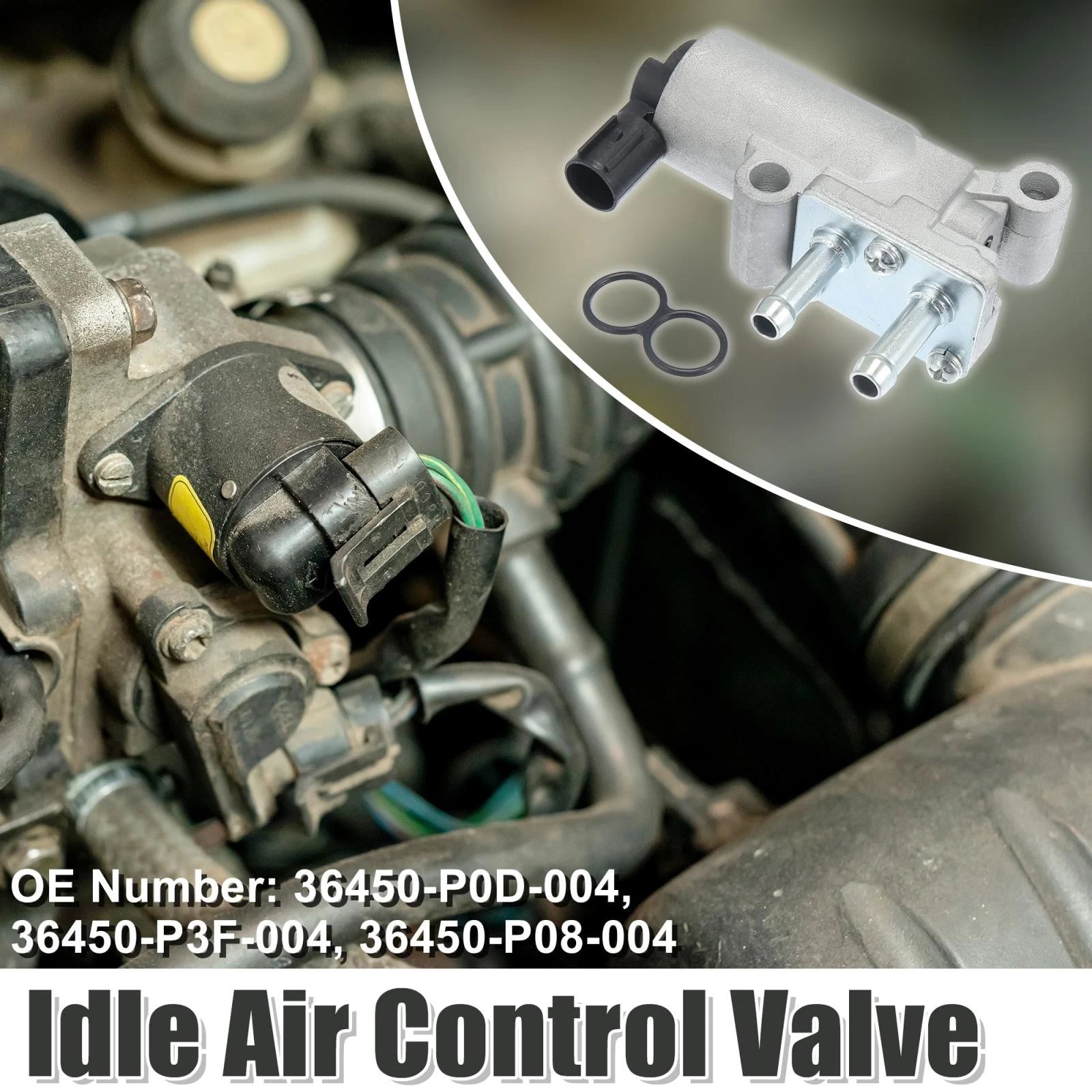 Idle Air Control Valve with Gasket 36450-P08-004 for Honda Civic (1992–1995)
