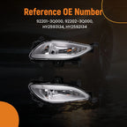 Front Bumper Fog Lights for Hyundai Sonata (2011–2013) - Clear Lamp