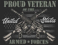 Metal Sign for Proud Veteran United States Armed Forces (2707)