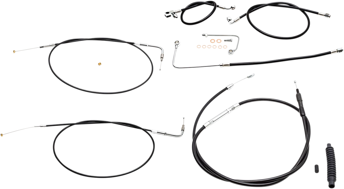Handlebar Cable/Brake Line Kit for LA Choppers Ape Hanger (15"-17")