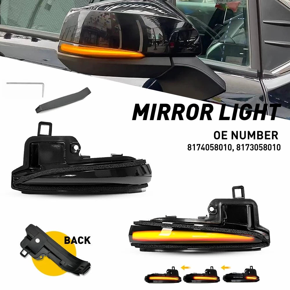 2X LED Side Mirror Lights Turn Signal Amber for Toyota Tacoma (2016–2023)