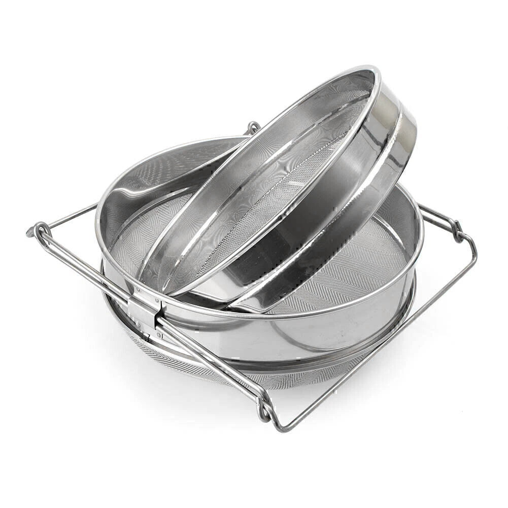 Adjustable Double Honey Sieve Strainer Filter for Beekeeping Equipment