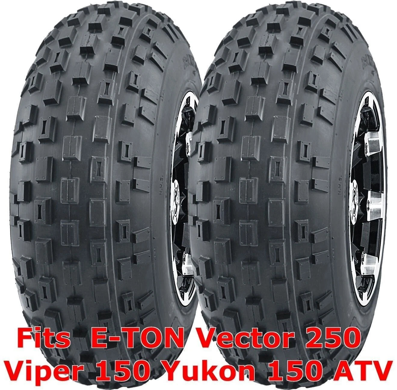 Set of 2 Knobby Tires 21x7-10 for E-TON Vector 250 Viper 150 Yukon 150