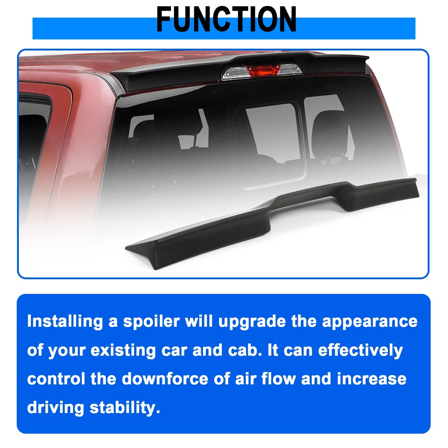 Matte Black Truck Cab Spoiler for Ford F-150 (2009–2014)