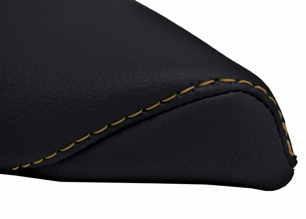 Leather Center Console Lid Armrest Cover for BMW X3 (2003–2010) Beige Stitch