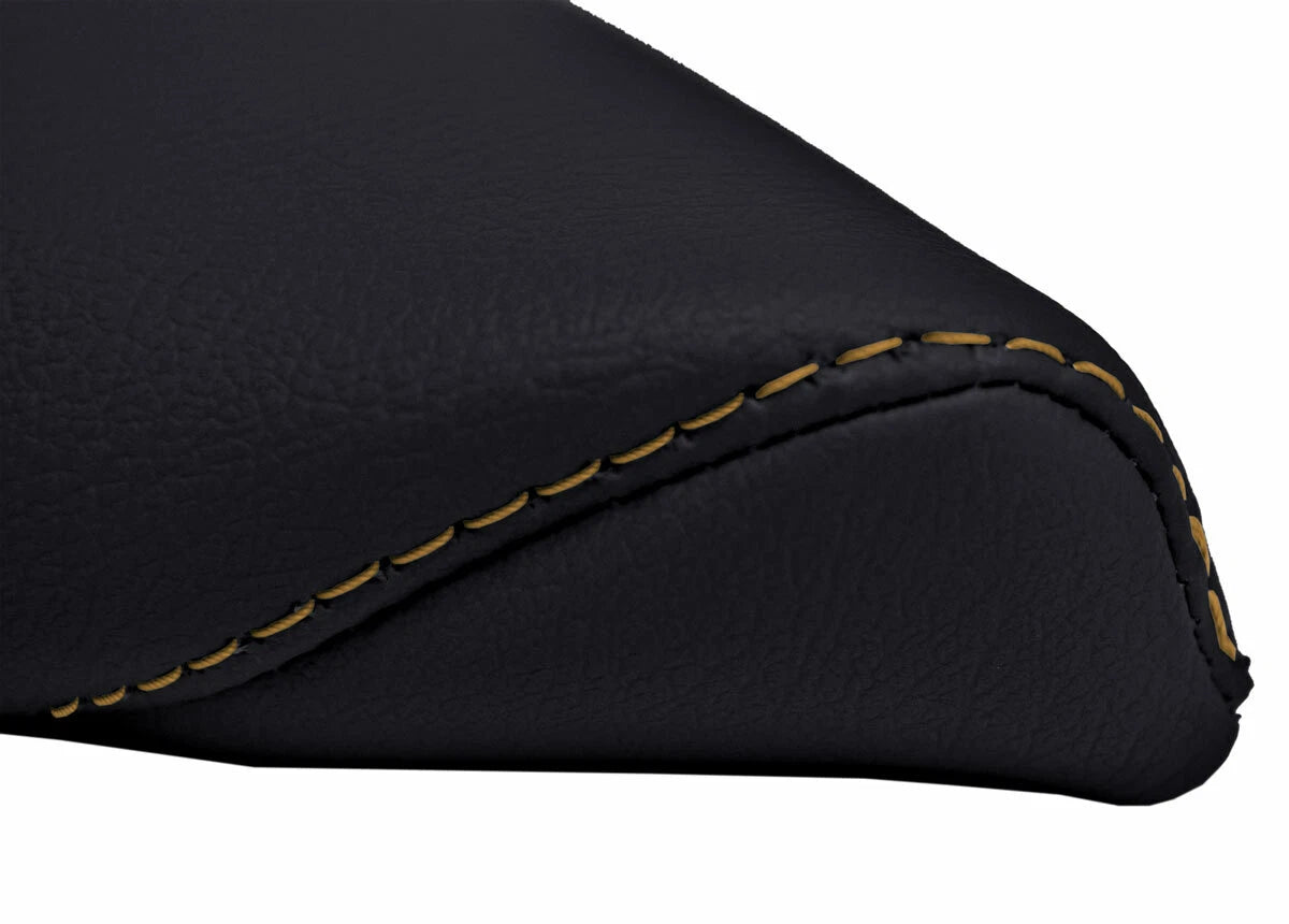Leather Center Console Lid Armrest Cover for BMW X3 (2003–2010) Beige Stitch
