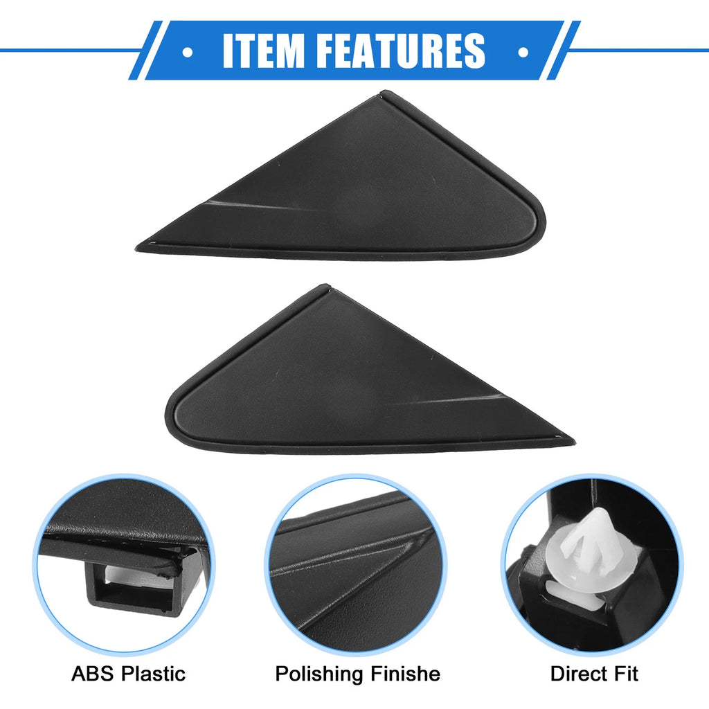 Pair Rear View Mirror Corner Triangle Trim for Chevy Cruze (2011–2016)