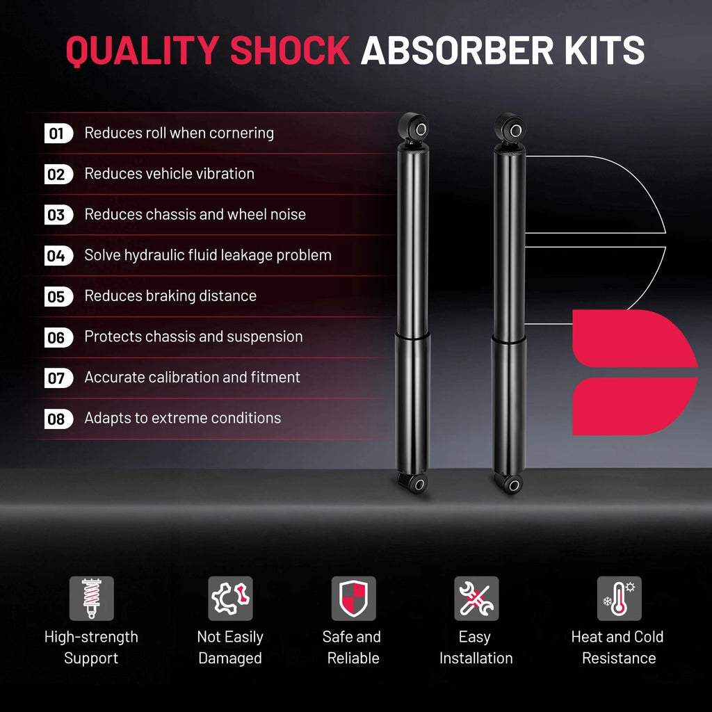 Rear Shock Absorbers Pair for Chevy Silverado 1500 LD GMC Sierra 1500 (2019–2024)