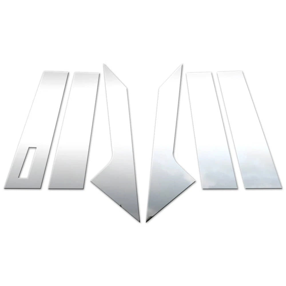 Chrome Pillar Post Covers for 2013-2024 Lincoln MKZ 6 Pieces - BCIP079