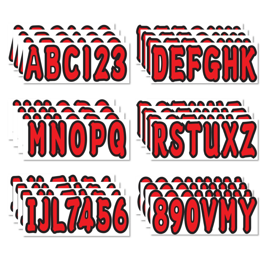 Sticker Decals A-Z Letters & 0-9 Numbers for Marine Boat (All Years)