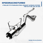 Stainless Steel Catback Exhaust System for Honda Del Sol (1993–1997) 4" Tip
